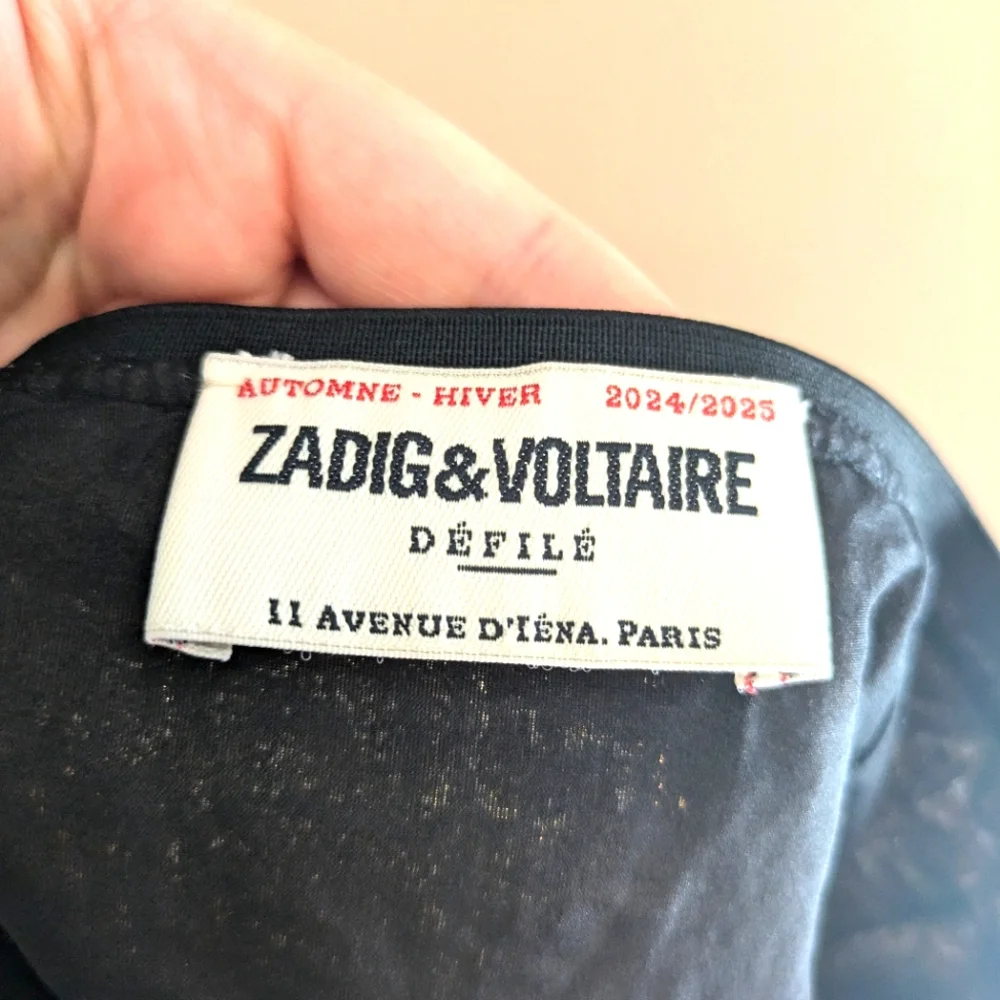 Zadig & Voltaire Justicias Gold Sequin Lace Skirt Size 34 - Picture 5 of 10